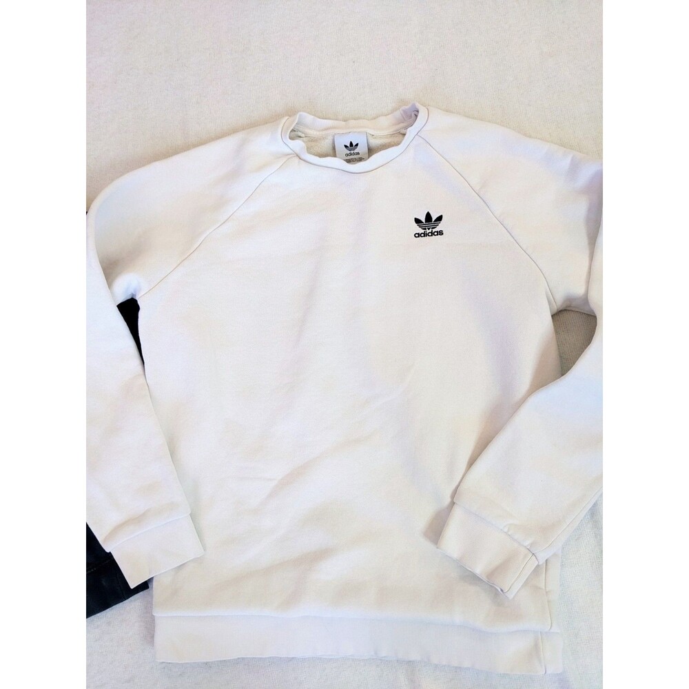 Adidas Women's Originals Trefoil 2 Set Crewneck Sweatshirts Black & White Large - Picture 2 of 7